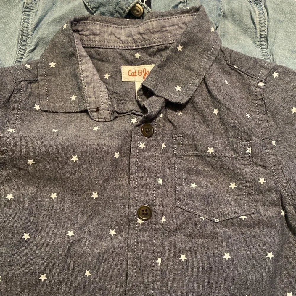 Boys lot of 2T Button Down Shirts Crewcuts, Carter, Gap & Cat & Jack